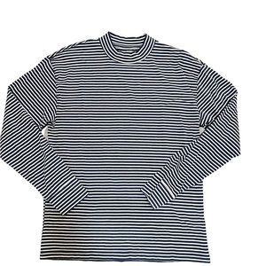 Abercrombie and Fitch mock neck stripe tee